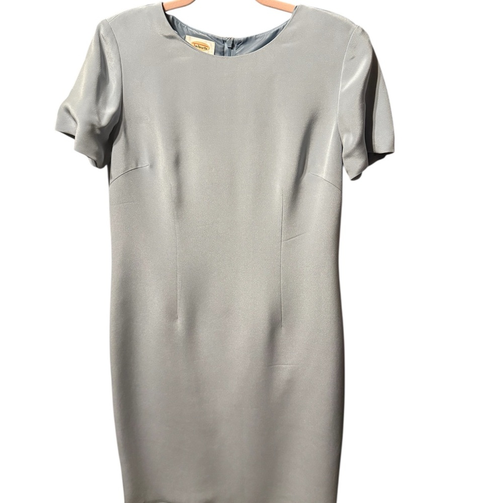 Talbots Light Blue Short Sleeve Silk Dress size 6